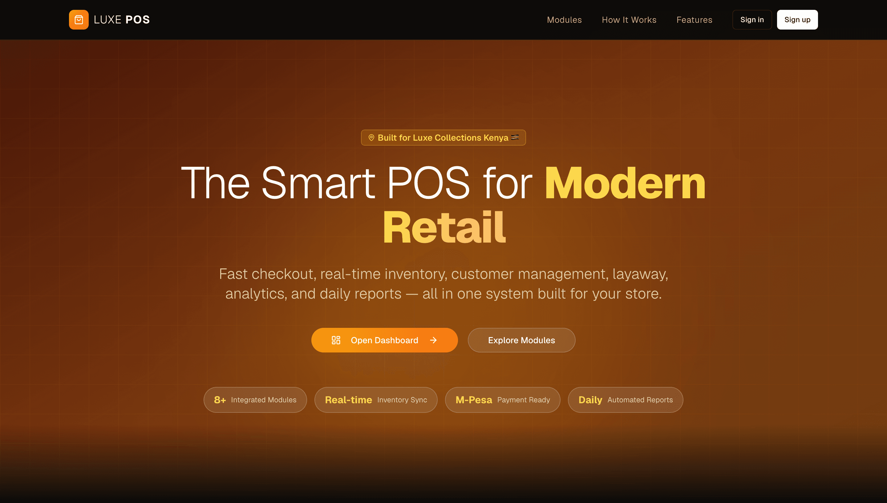 Luxe Collections POS — Web screenshot