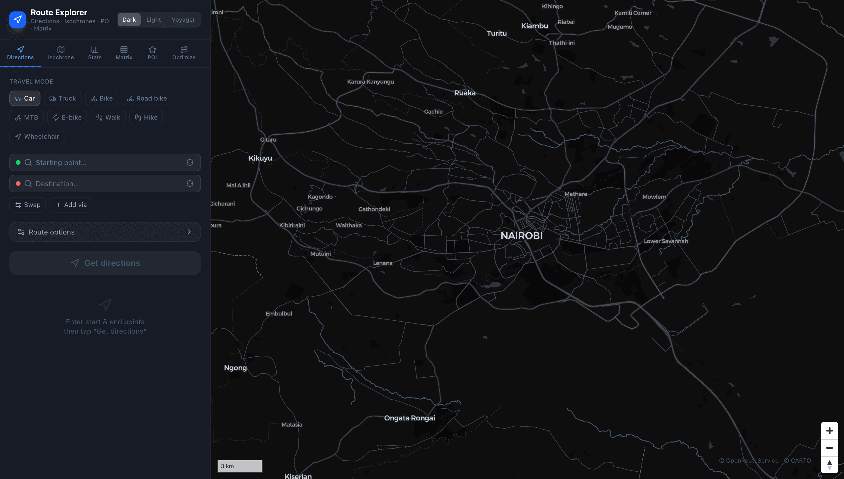 Route Explorer screenshot